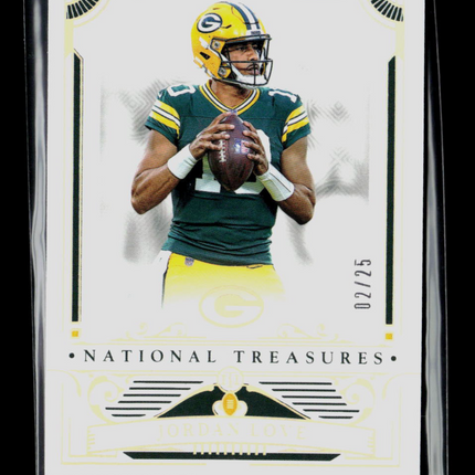 2026 Panini National Treasures Football Jordan Love #36 02/25