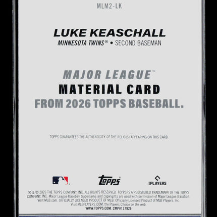 2026 Topps Baseball Luke Keaschall #MLM2-LK Memorabilia