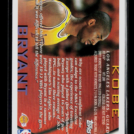 1996 Topps Kobe Bryant #138