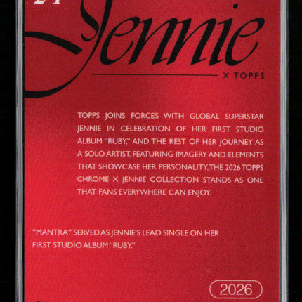 2026 Topps Chrome x Jennie Jennie #24
