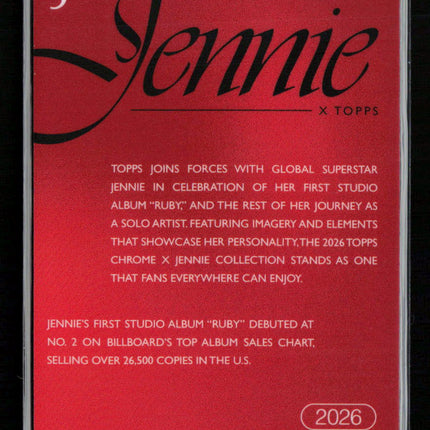 2026 Topps Chrome x Jennie Jennie #5