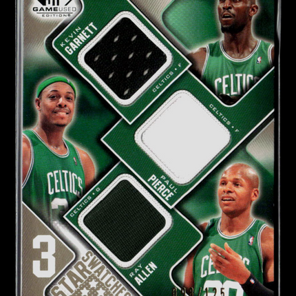 2009 Upper Deck SP Game Used Paul Pierce Kevin Garnett Ray Allen /125 Jersey