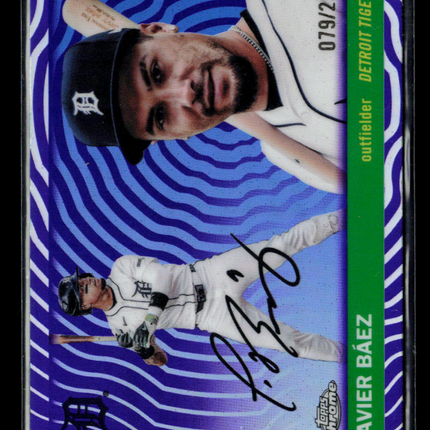 2025 Topps Chrome Heritage Javier Báez #31 Purple Sonar Refractor 079/250