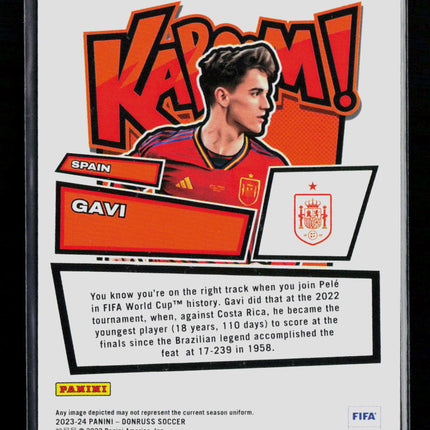2023 Panini Donruss Soccer Gavi #22 Kaboom! Short Print Insert