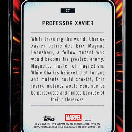 2025 Topps Chrome Sapphire  Marvel Professor Xavier #27
