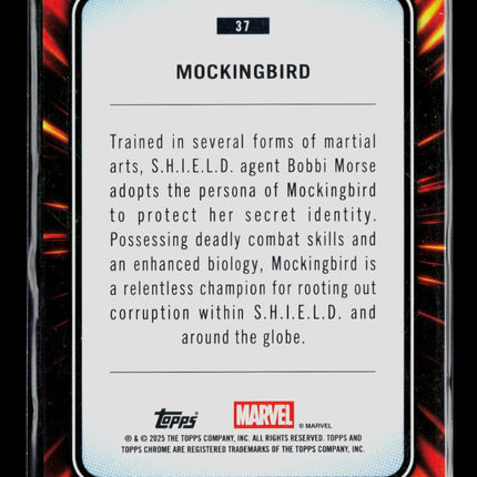 2025 Topps Chrome Marvel Mockingbird Bobbi Morse #37 Sapphire