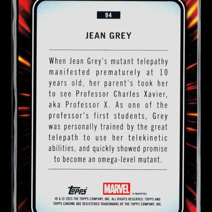 2025 Topps Chrome Sapphire Marvel Jean Grey #94
