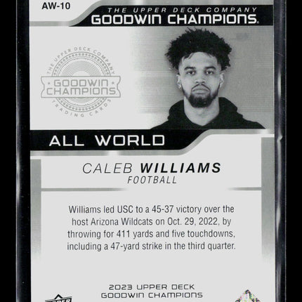 2023 Upper Deck Goodwin Champions Caleb Williams #AW-10 023/499