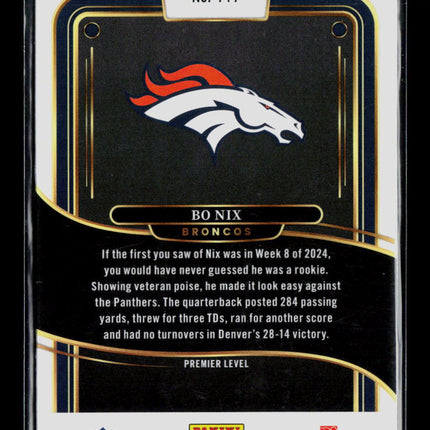 2025 Panini Select Bo Nix #117 RC
