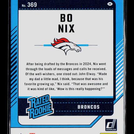 2024 Panini Donruss Bo Nix #369
