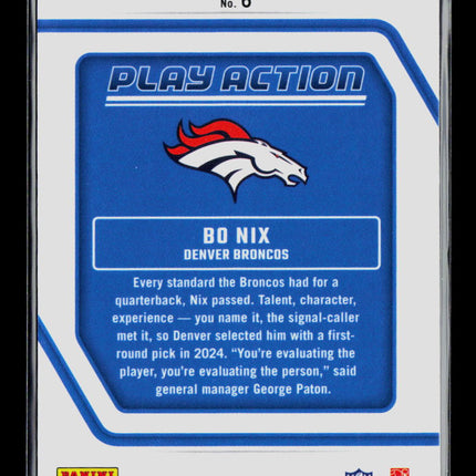 2024 Panini Donruss Optic Bo Nix #6 RC