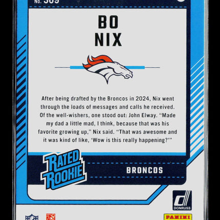 2024 Panini Donruss Football Bo Nix #369