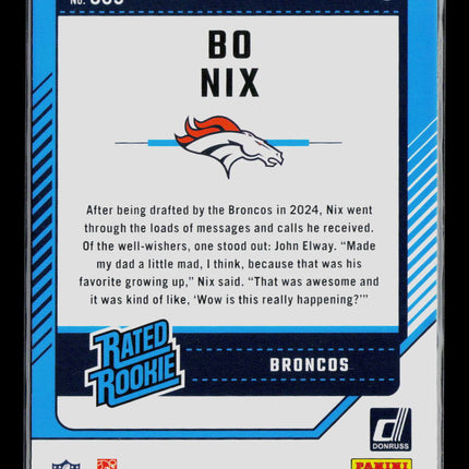 2024 Panini Donruss Bo Nix #369