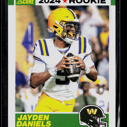 2024 Panini Score Football Jayden Daniels #2 Green