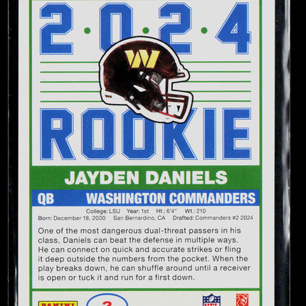 2024 Panini Score Football Jayden Daniels #2 Green