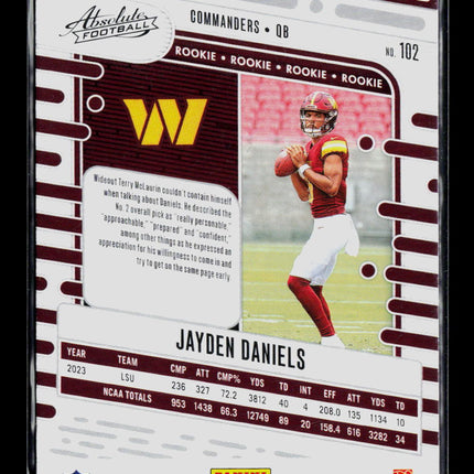 2024 Panini Absolute Football Jayden Daniels #102