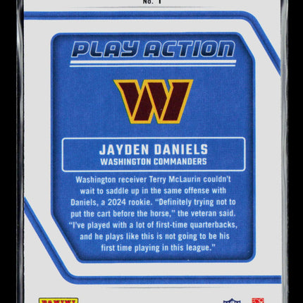 2024 Panini Donruss Optic Play Action Jayden Daniels #1 RC