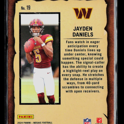 2024 Panini Mosaic Jayden Daniels #19 RC