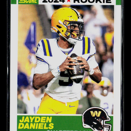2024 Panini Score Football Jayden Daniels #2 Green