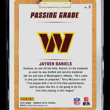 2024 Panini Donruss Optic Jayden Daniels #2 RC