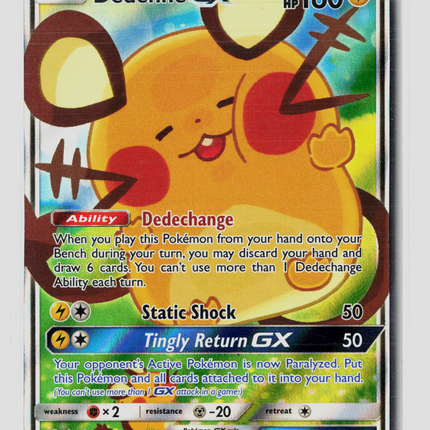 Pokemon 2019 Unbroken Bonds Dedenne GX #195a/214