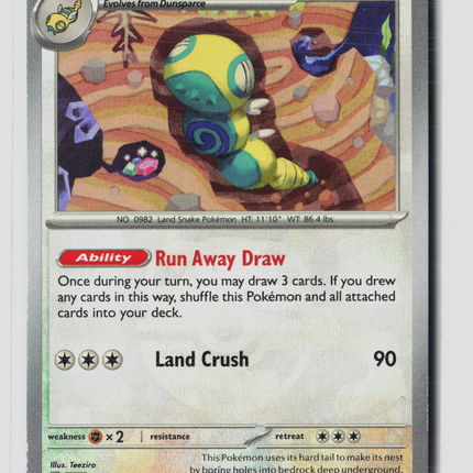 Pokemon 2025 Prismatic Evolutions Dudunsparce #80/131 Masterball