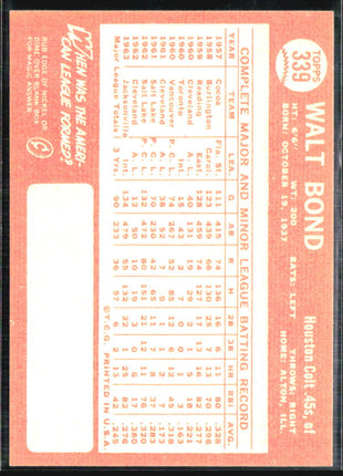 1964 Topps Walt Bond #339