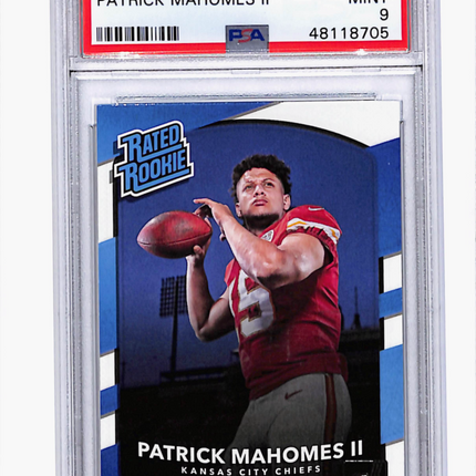 2017 Panini Donruss Patrick Mahomes II #327 PSA 9