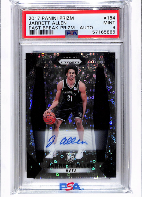 2017 Panini Prizm Jarrett Allen #154 Fast Break Autograph PSA 9