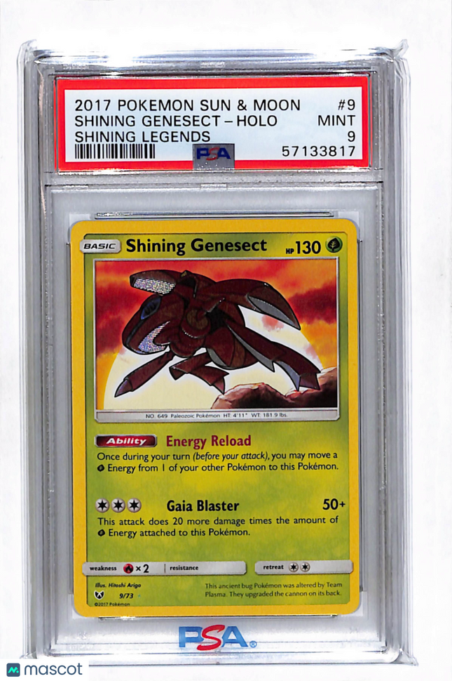 2017 Pokemon Shining Legends Shining Genesect Shining Legends PSA 9 #9