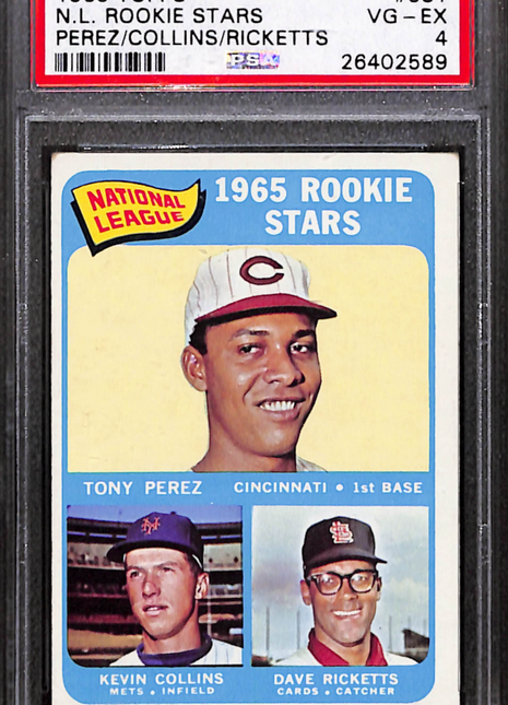 1965 Topps N. L. Rookie Stars #581 Perez Collins Ricketts PSA 4