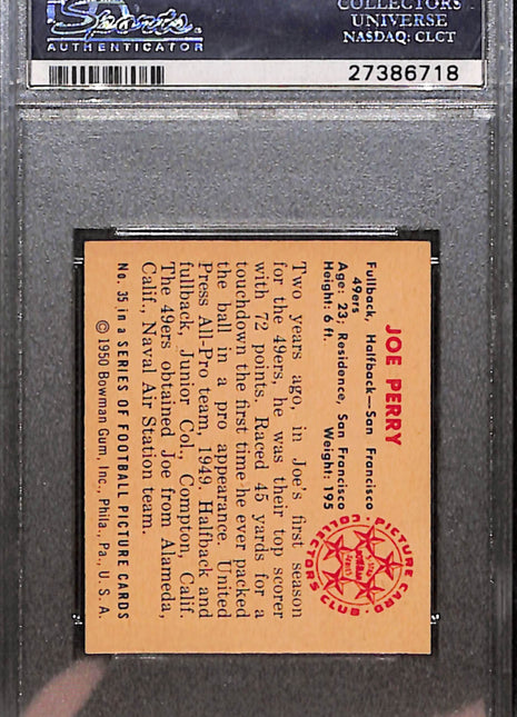 1950 Bowman Joe Perry #35 PSA 7