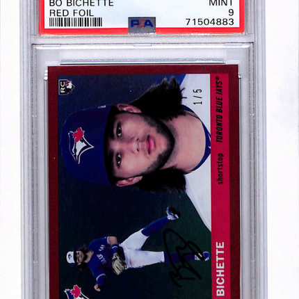 2020 Topps Archives Bo Bichette #45 Red Foil 1/5 PSA 9
