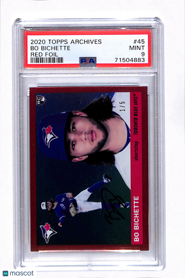 2020 Topps Archives Bo Bichette #45 Red Foil 1/5 PSA 9