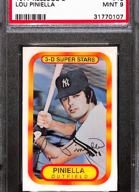 1977 Kellogg's Lou Piniella #48 PSA 9