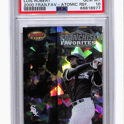 2020 Bowman's Best 2000 Franchise Favorites Luis Robert Atomic Refractor PSA 10