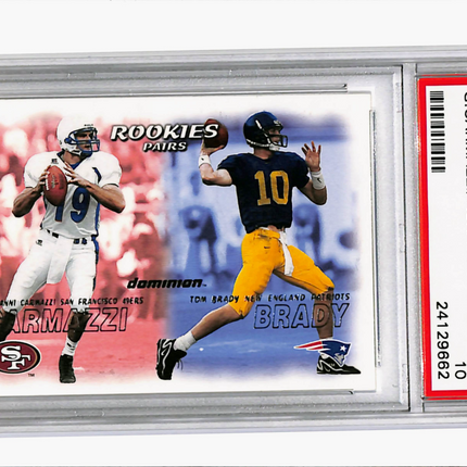 2000 Skybox Dominion Tom Brady Giovanni Carmazzi #234 PSA 10