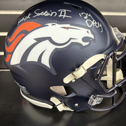 2026 Pat Surtain Denver Broncos Signed Full Size Fanatics Authentic Helmet