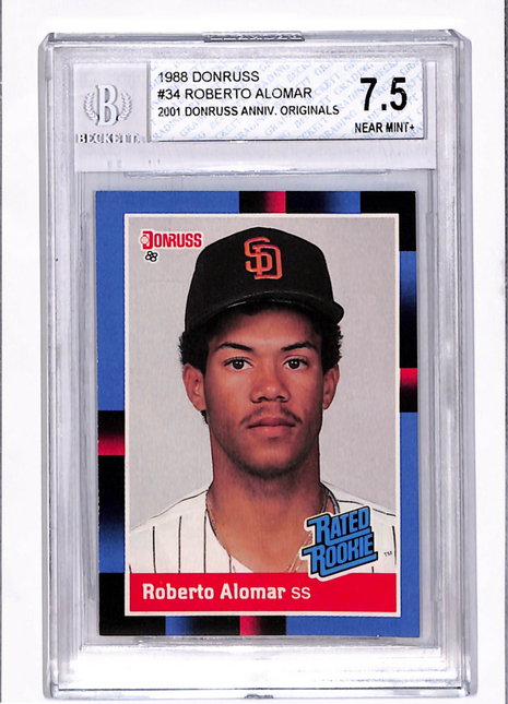 1988 Donruss Roberto Alomar #34 BGS 7.5