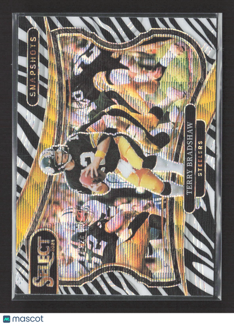 2024 Panini Select Prizm Snapshots Terry Bradshaw #22 Zebra