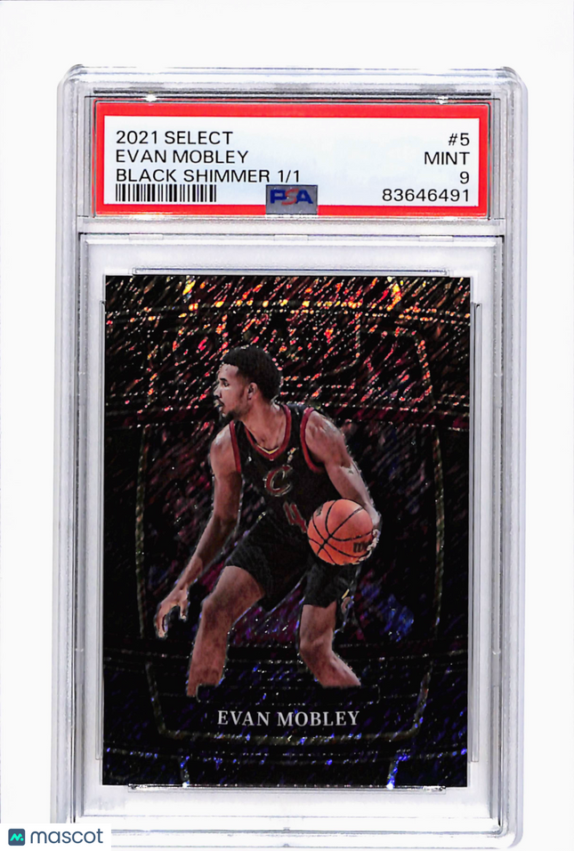 2021 Panini Select Evan Mobley #5 Black Shimmer 1/1 PSA 9
