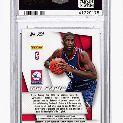 2014 Panini Prizm Joel Embiid #253 PSA 10