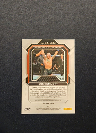 2023 Josh Emmett Prizm UFC Auto #sa-jem