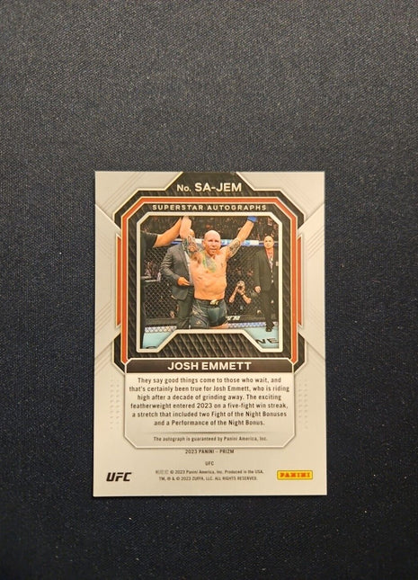 2023 Josh Emmett Prizm UFC Auto #sa-jem