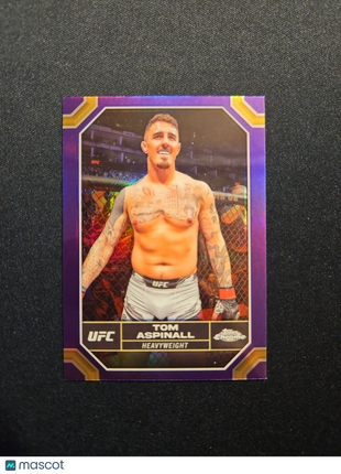2024 Tom Aspinall Topps Chrome UFC Purple Refractor #187