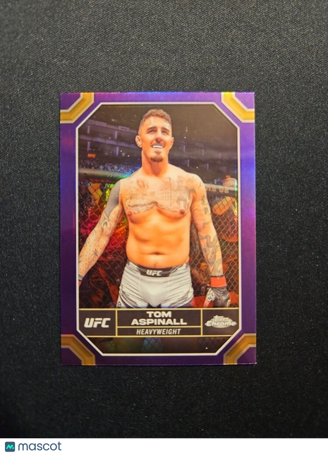 2024 Tom Aspinall Topps Chrome UFC Purple Refractor #187