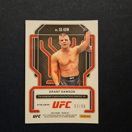 2022 Grant Dawson Prizm UFC Red Rc Rookie Auto /99
