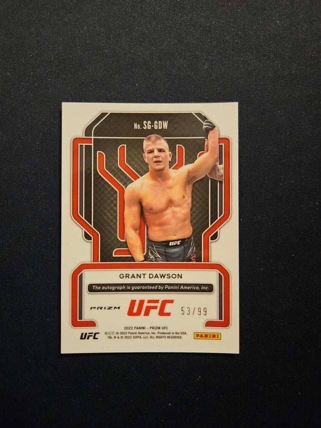 2022 Grant Dawson Prizm UFC Red Rc Rookie Auto /99