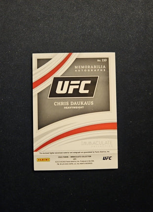 2022 Chris Daukaus Immaculate UFC Relic Auto /99 Rc #110