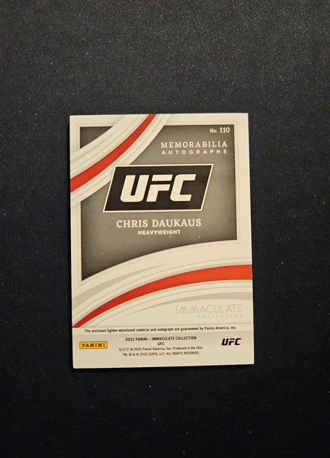2022 Chris Daukaus Immaculate UFC Relic Auto /99 Rc #110